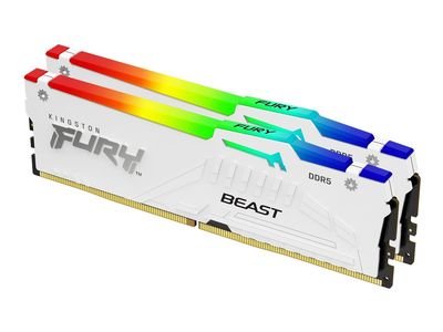 Kingston FURY Beast RGB - DDR5 - Kit - 32 GB: 2 x 16 GB - DIMM 288-PIN - 6400 MHz / PC5-51200 - ungepuffert