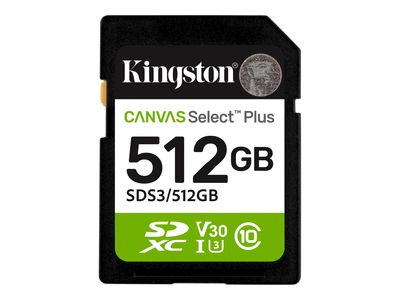 Kingston Canvas Select Plus - Flash-Speicherkarte - 512 GB - SDXC UHS-I