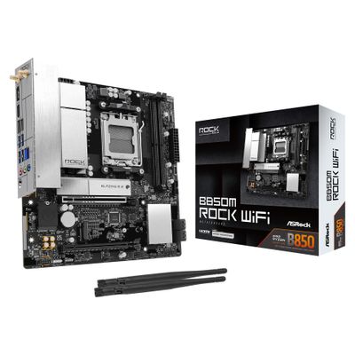 ASRock B850M Rock WiFi - Motherboard - micro ATX - Socket AM5 - AMD B850