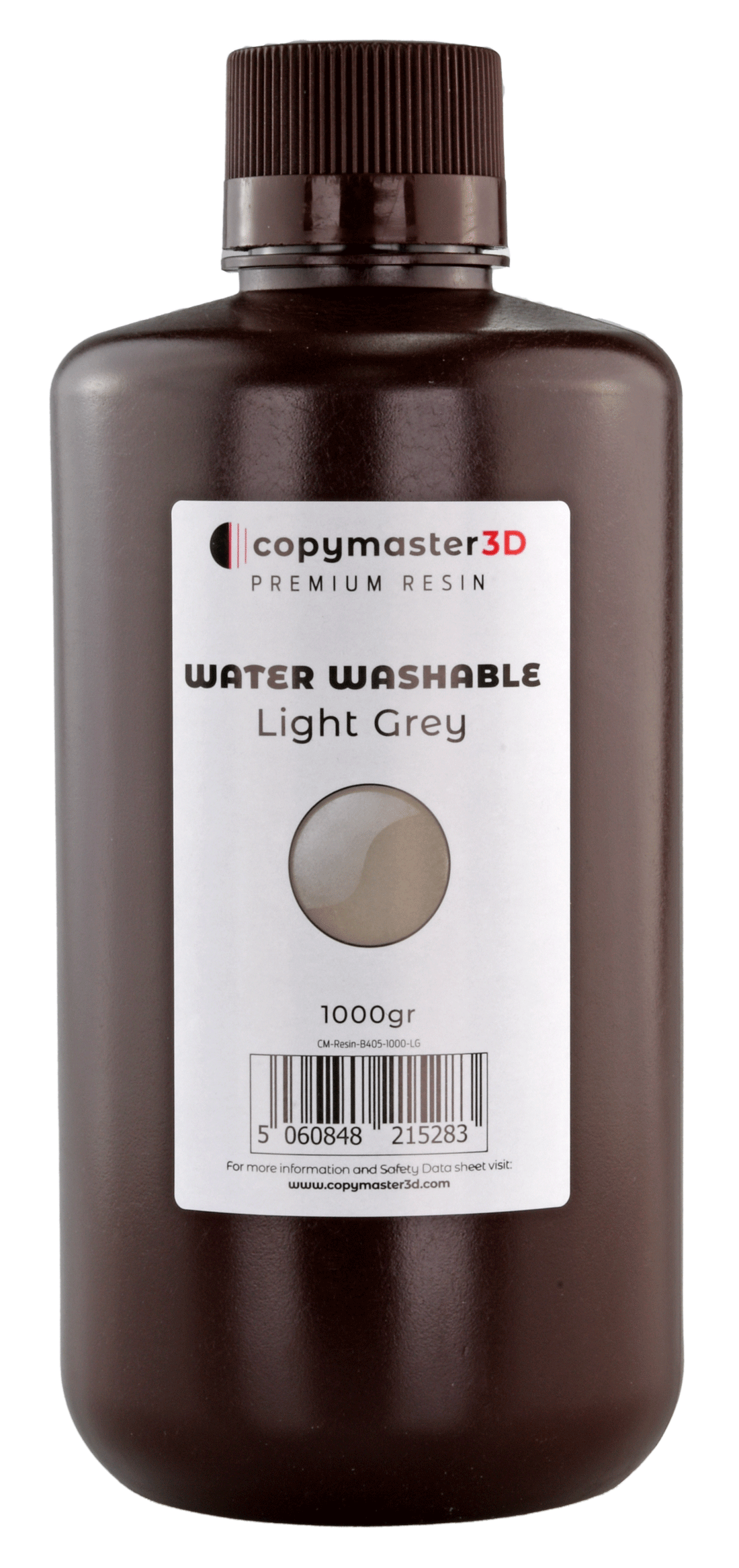 Copymaster3D Water Washable UV Resin - 1 kg - Light Grey (10 pcs)