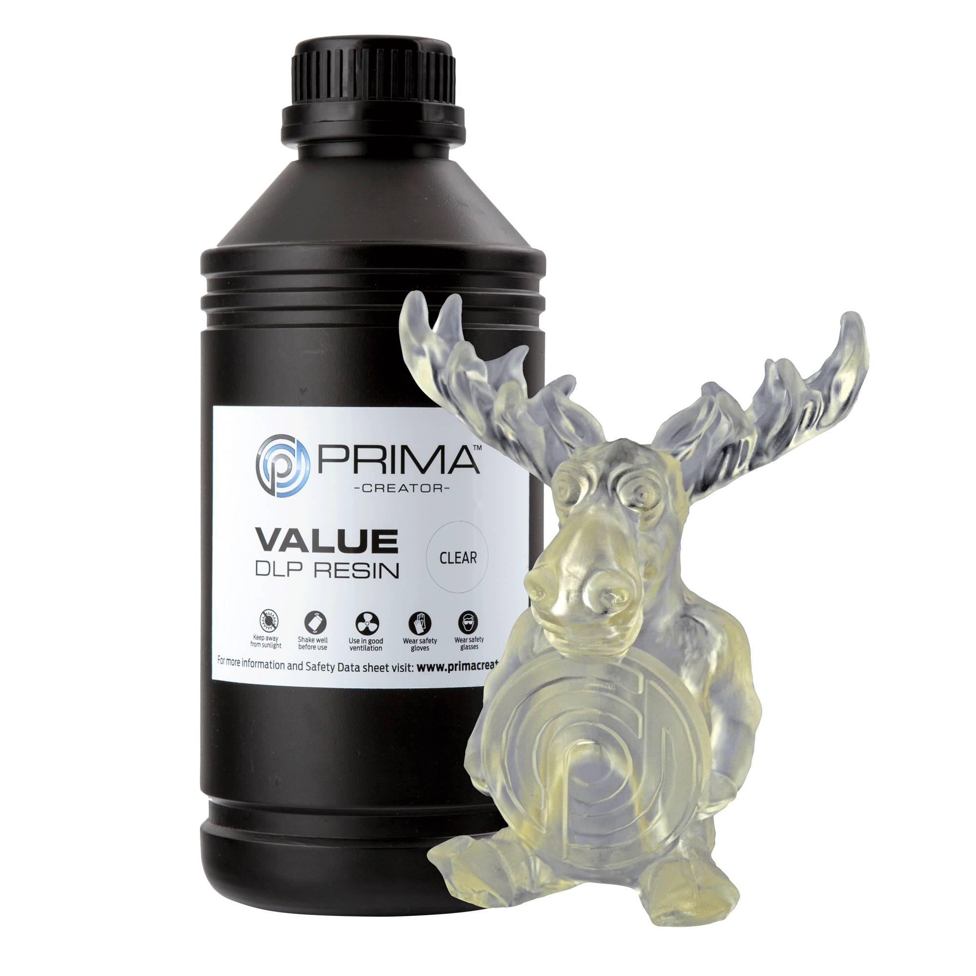 PrimaCreator Value UV / DLP Resin - 1 kg - Clear (5 pcs)