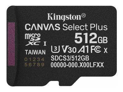 Kingston Flash-Card Canvas Select Plus - microSDXC UHS-I - 512 GB