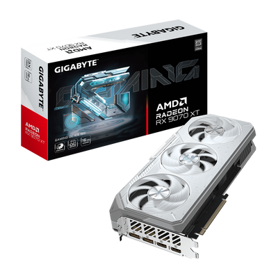 GIGABYTE Grafikkarte Radeon RX 9070 XT GAMING OC ICE - 16 GB GDDR6 OC
