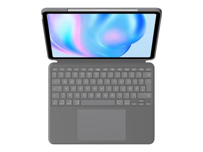 Logitech Combo Touch - Tastatur und Folioh√ºlle - mit Trackpad - QWERTZ - Deutsch - Oxford Gray Eingabeger√§t