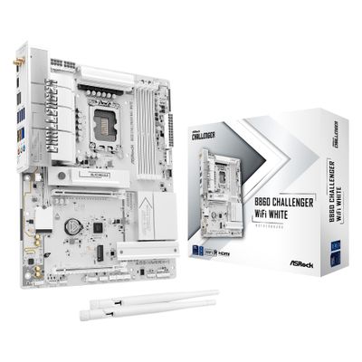 ASRock B860 Challenger WiFi White - Motherboard - ATX - LGA1851 Sockel - B860