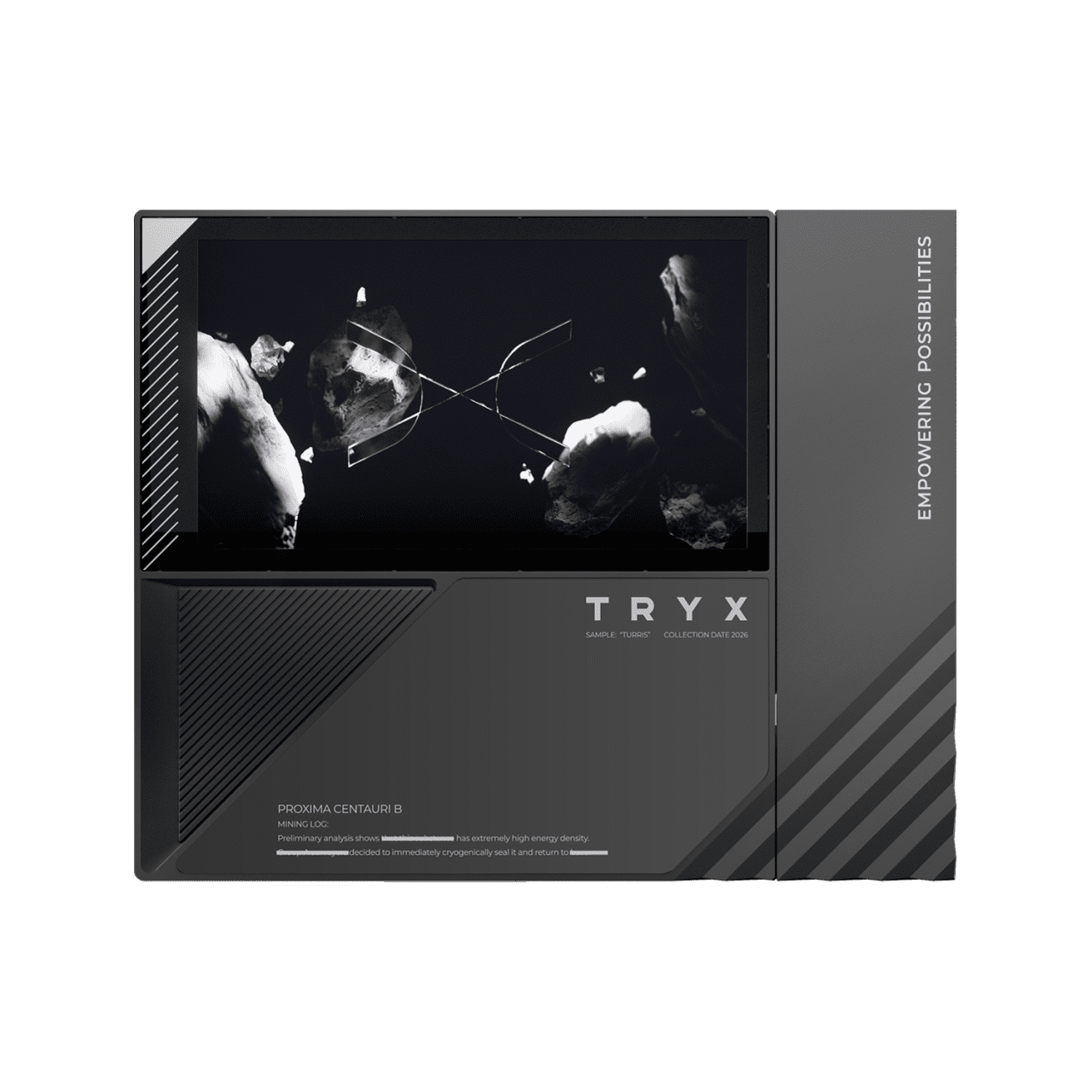 TRYX TURRIS 620 CPU-Luftkühler, Dual-Tower, mit 5-Zoll-Display - 120mm, schwarz
