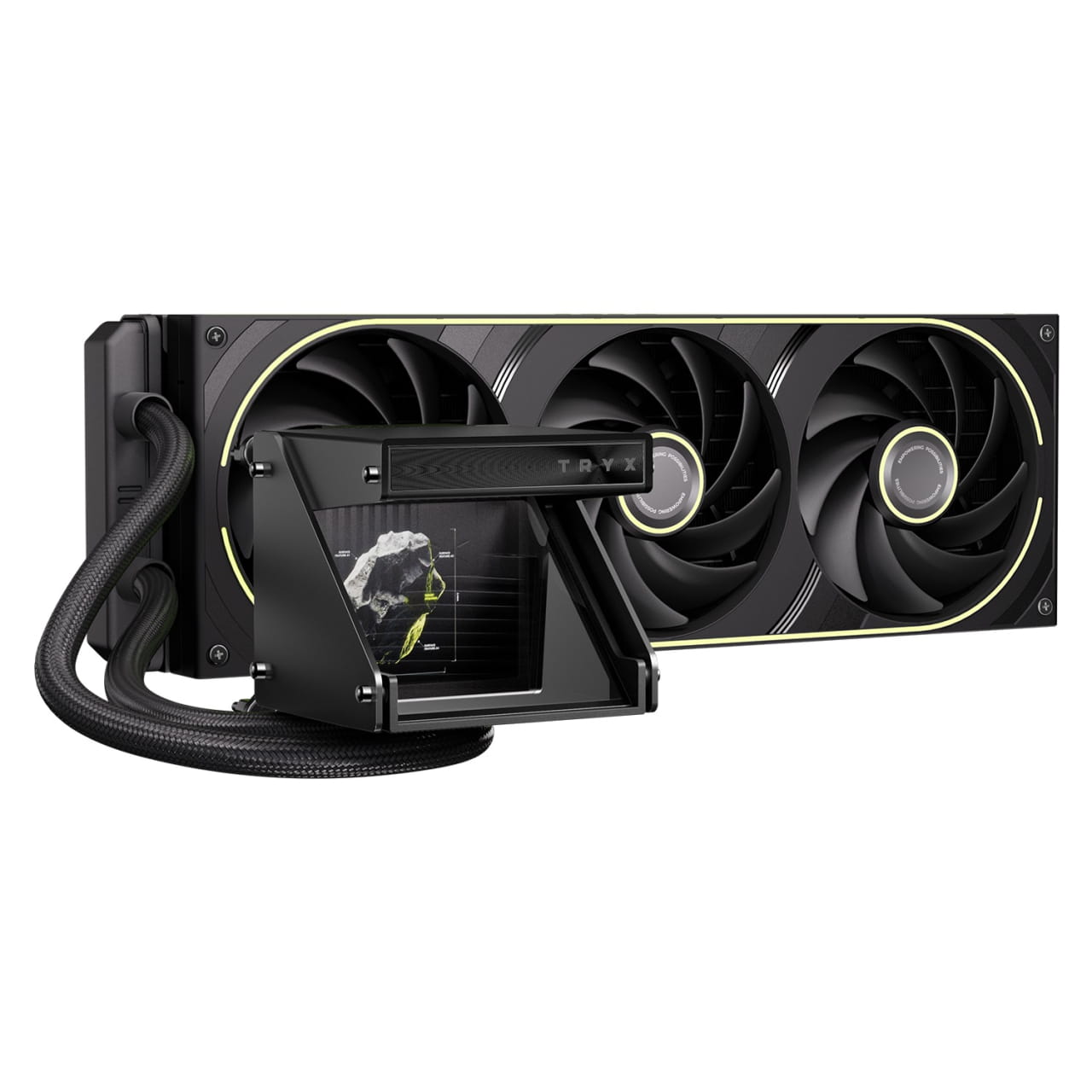 TRYX HOLO ARGB 360 AiO-Wasserkühlung, 360 mm, Hologramm-Display, ARGB - schwarz