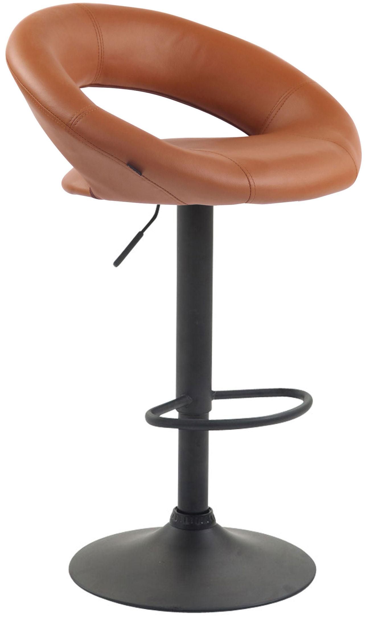 Barhocker Olinda Kunstleder schwarz