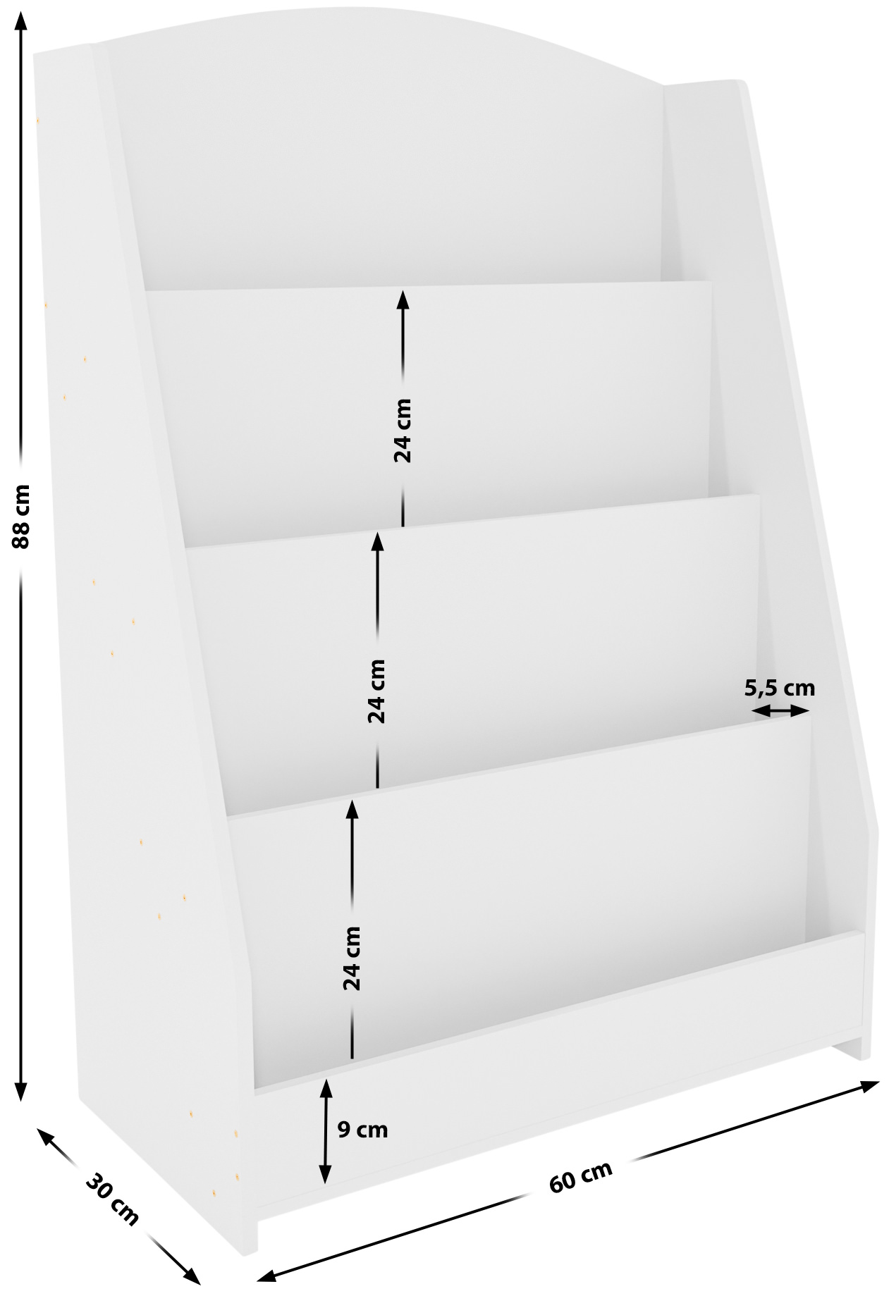 Bücherregal Melfa 60 cm