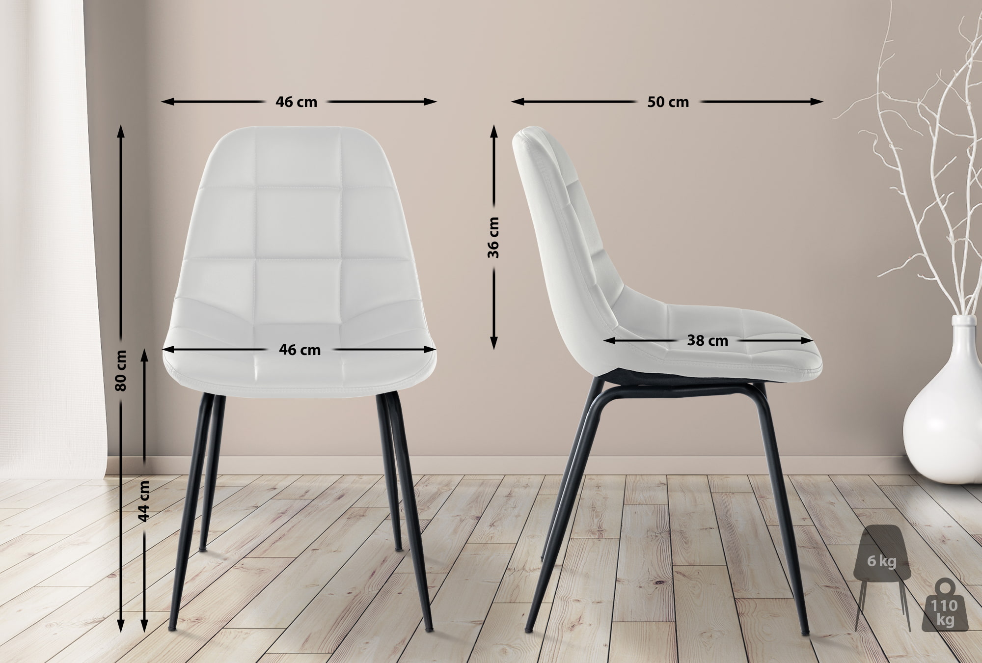 2er Set Stuhl Tom Kunstleder
