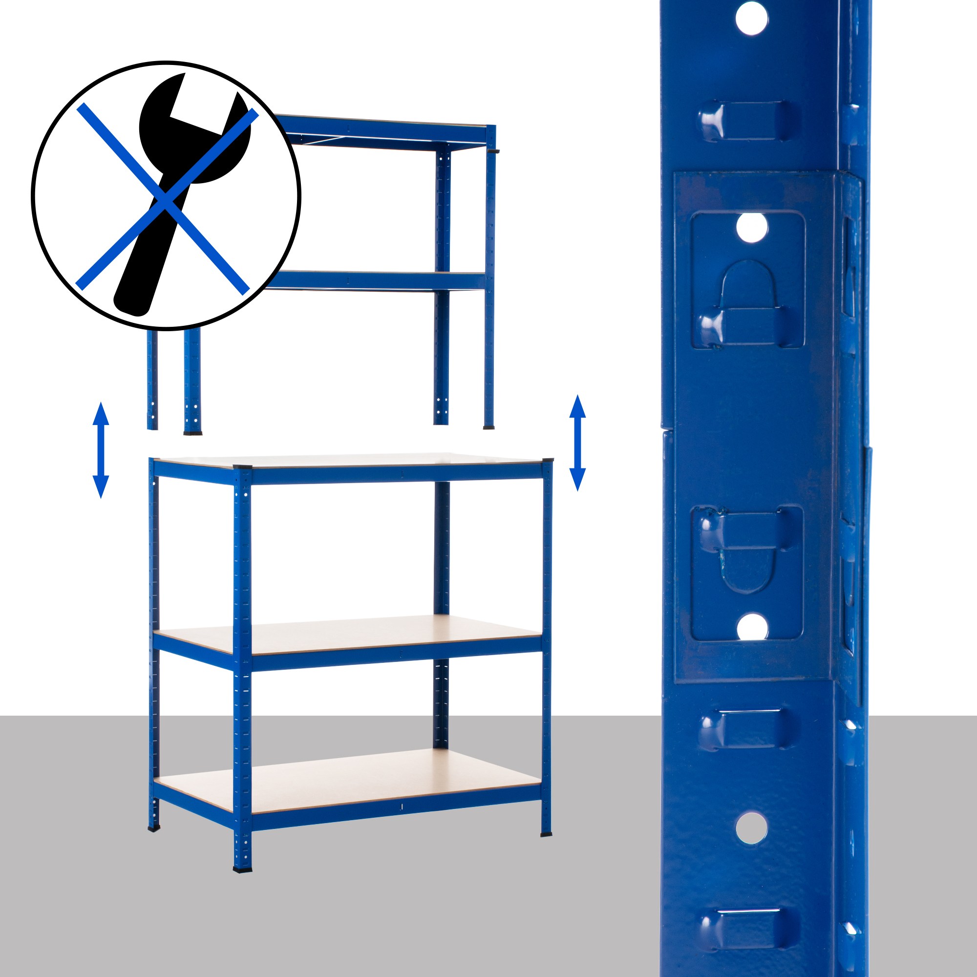 Steckregal inkl. Werkbank 2+3