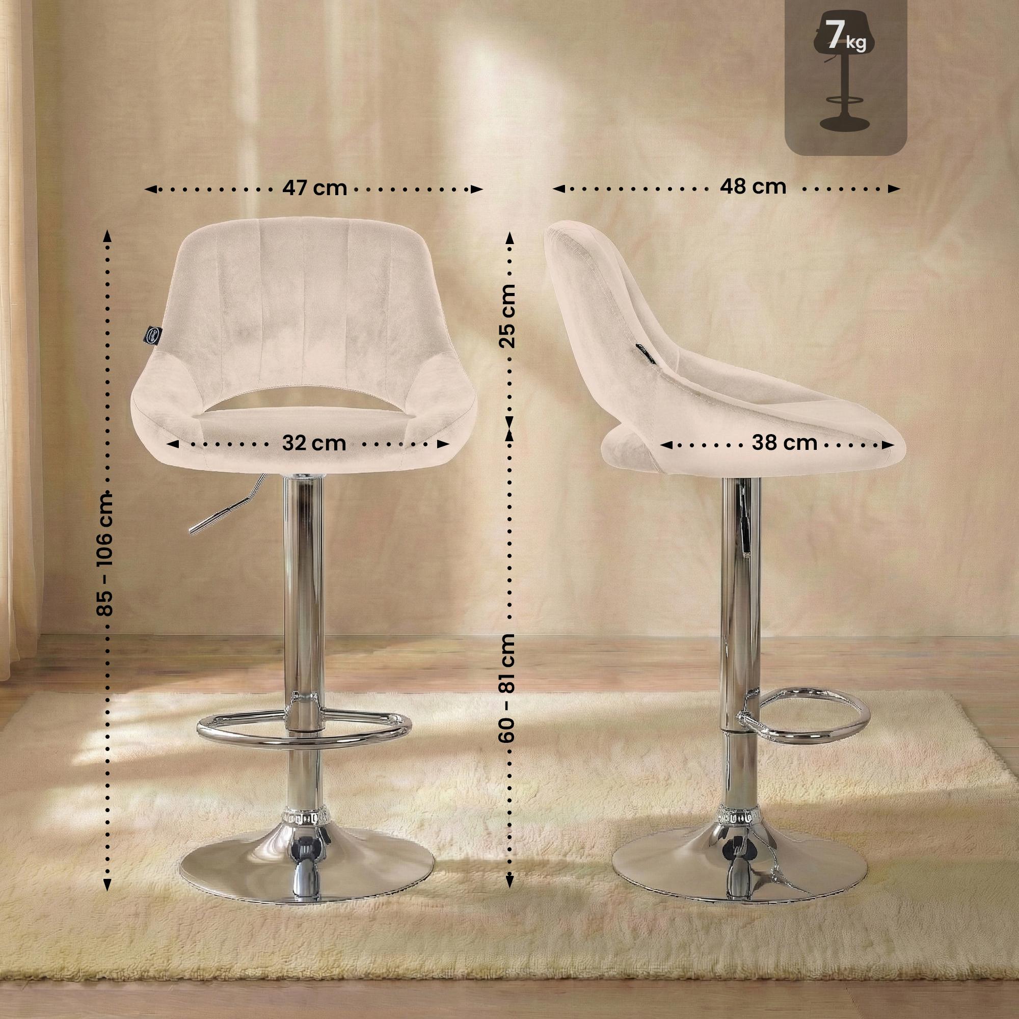 2er Set Barhocker Milet Samt C