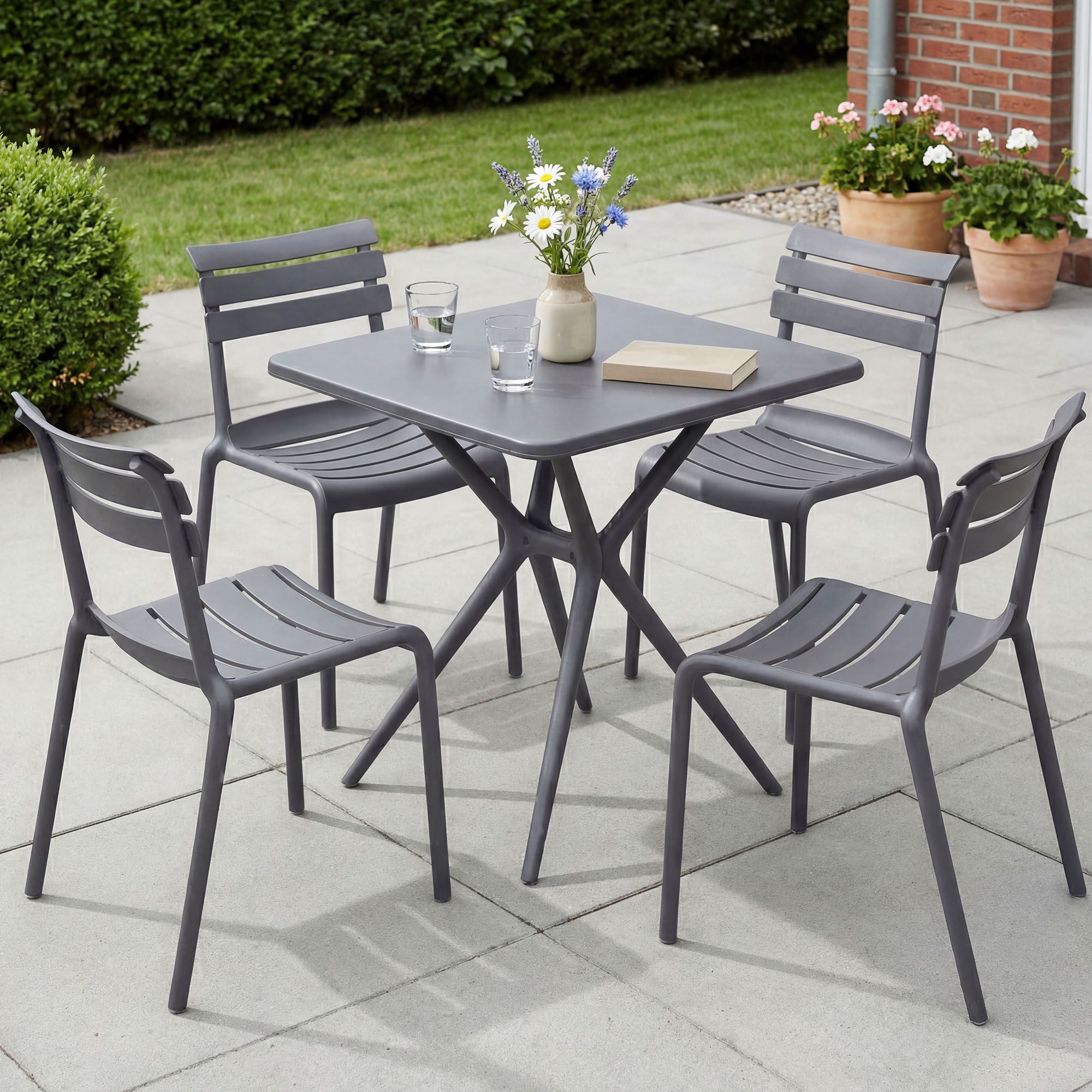 Gartenmöbel-Set Vela mit 4 Stühlen