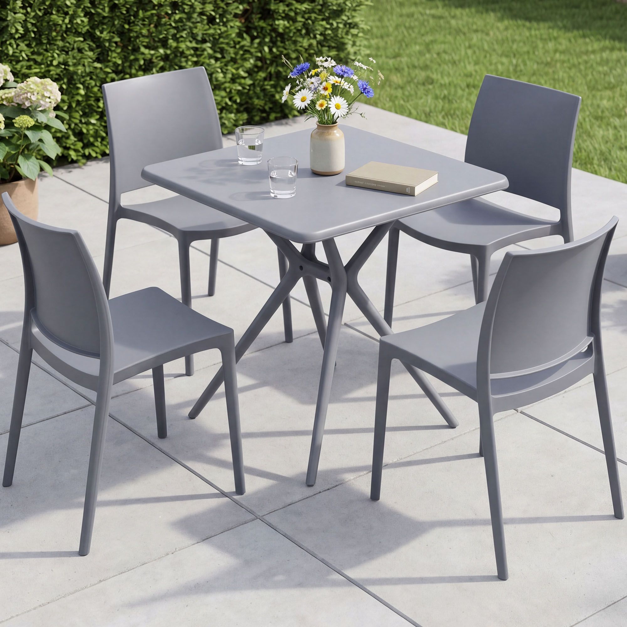 Gartenmöbel-Set Amino mit 4 Stühlen