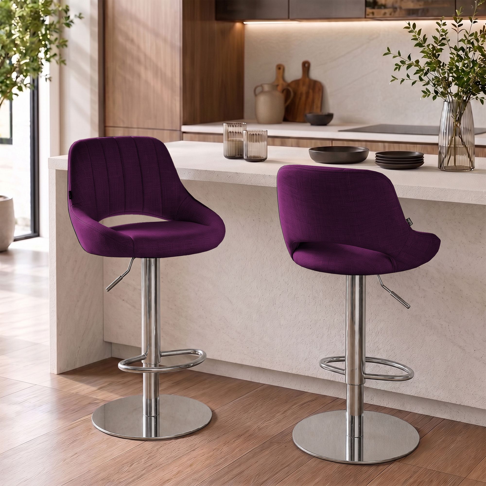 2er Set Barhocker HD Milet C Stoff
