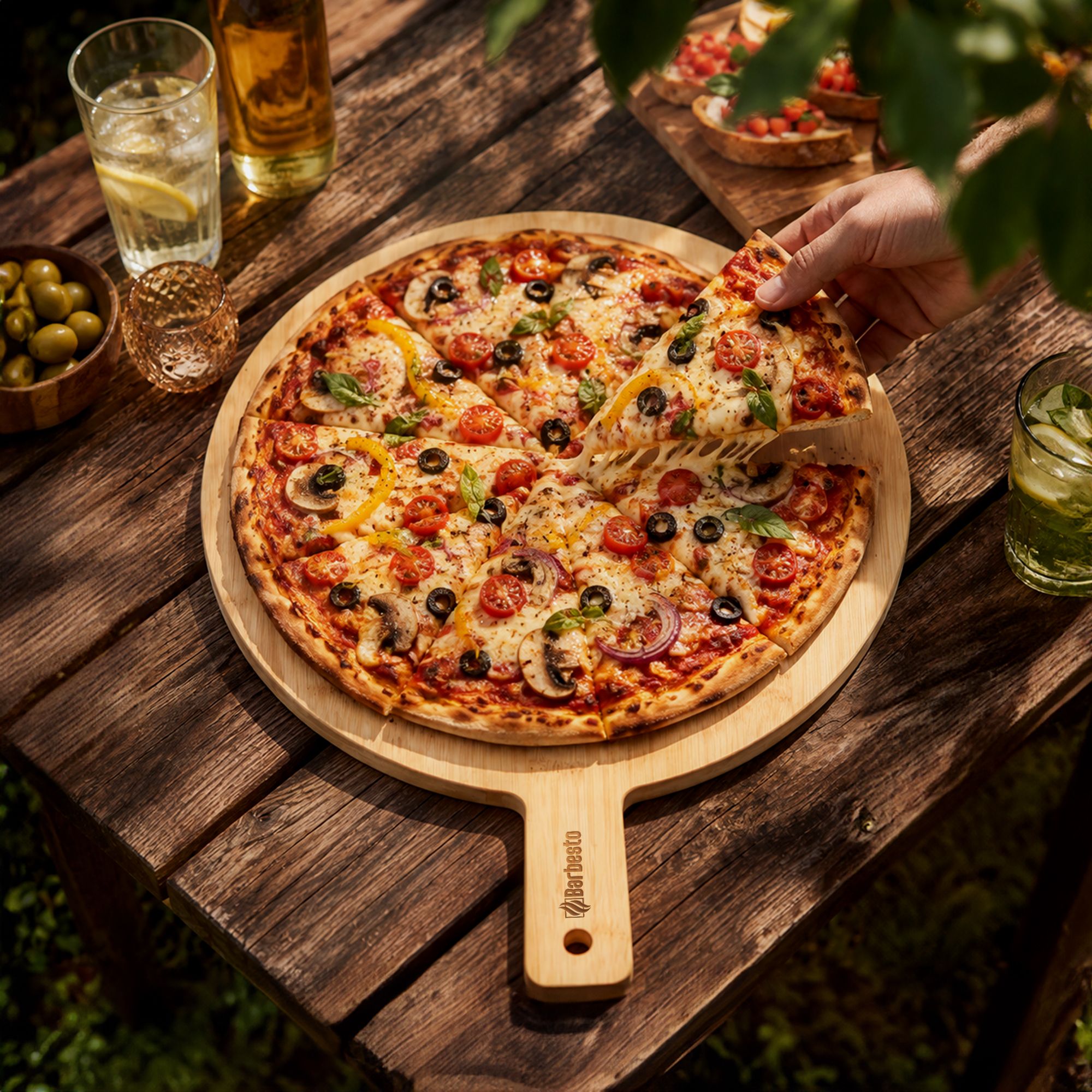 6er Set Pizzabrett Pavia
