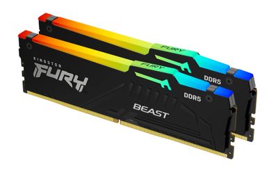 Kingston RAM FURY Beast RGB - 16 GB (2 x 8 GB Kit) - DDR5 5600 DIMM CL36