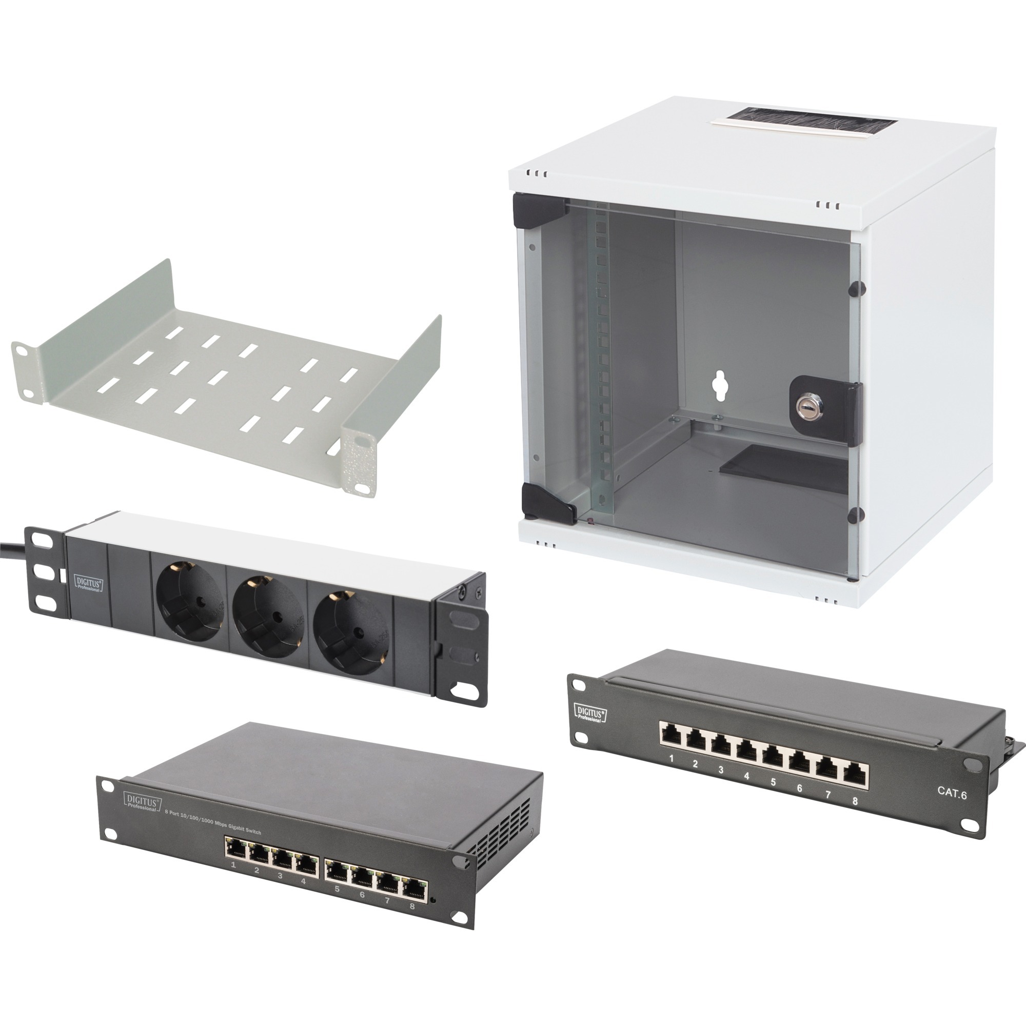 25,4 cm (10") Set 1 6HE, IT-Schrank