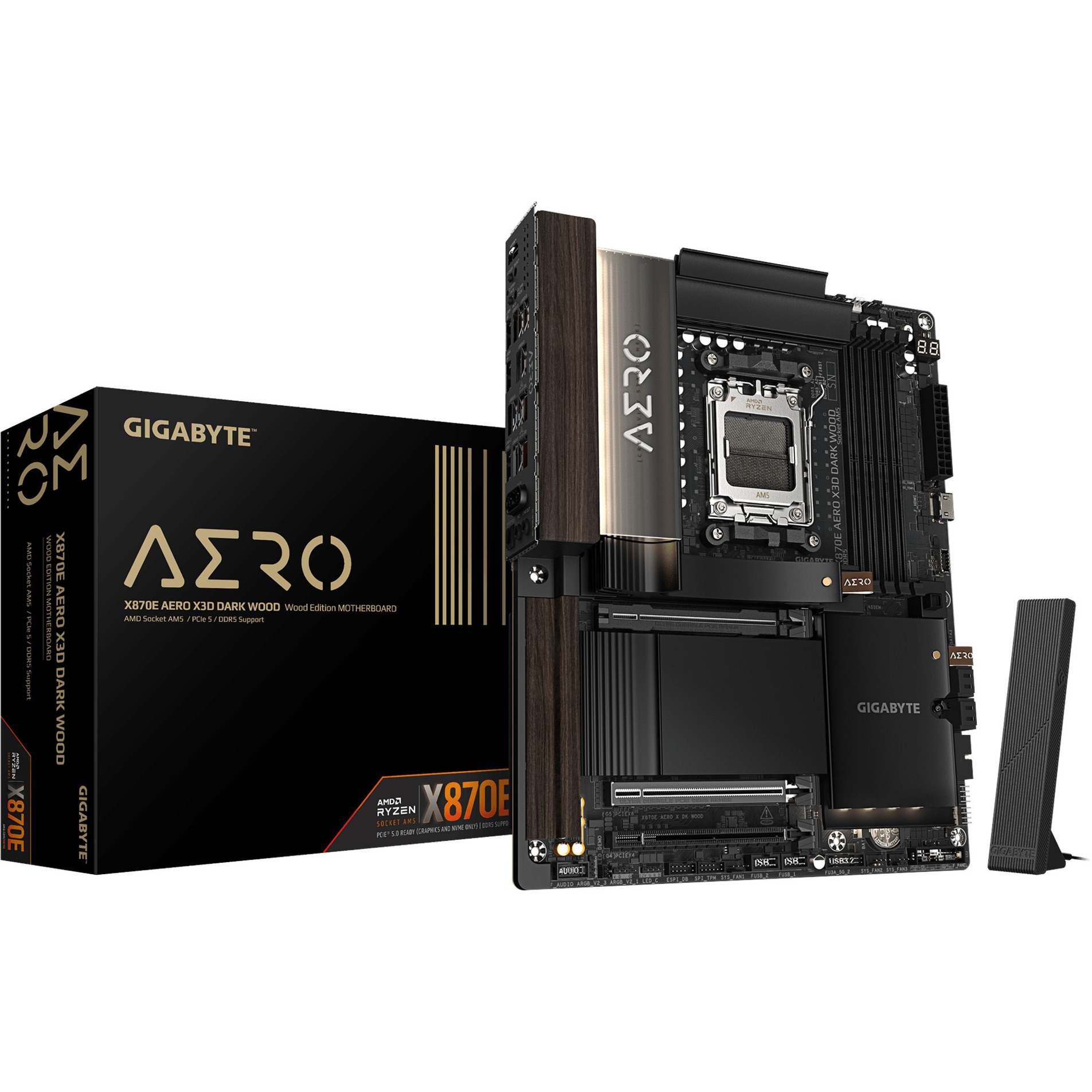 X870E AERO X3D DARK WOOD, Mainboard