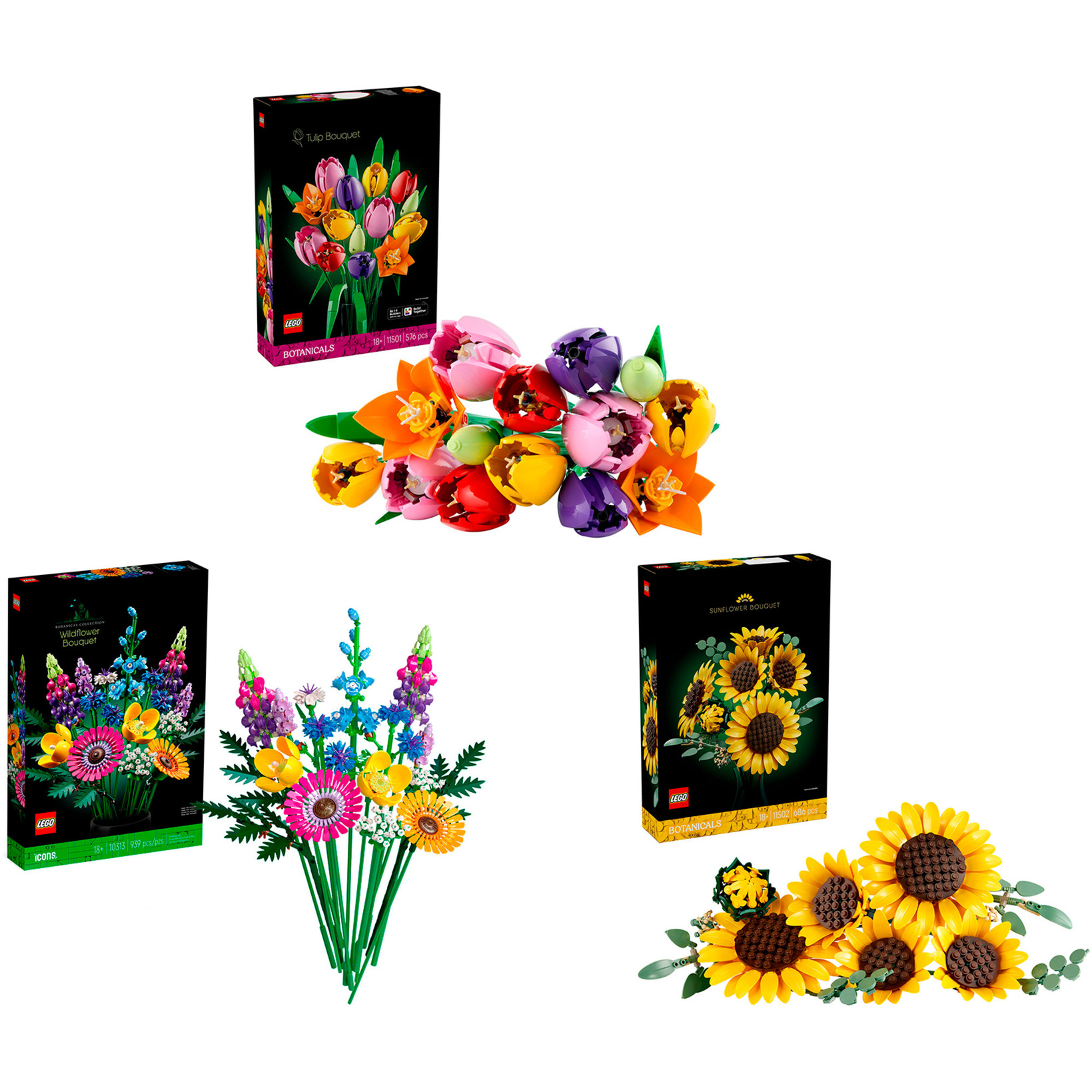 Botanicals Sommerblumenstrauß-Bundle, Konstruktionsspielzeug